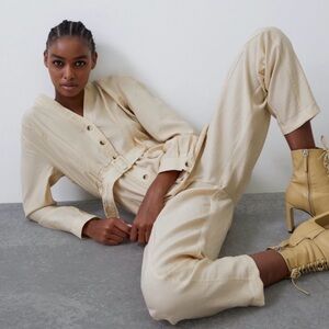 🔥Zara Long Belted Jumpsuit